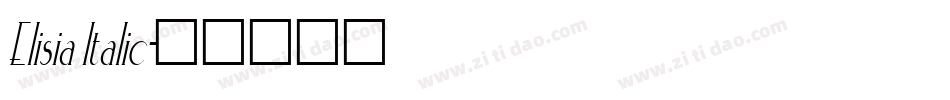 Elisia Italic字体转换